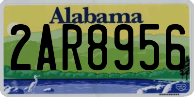 AL license plate 2AR8956