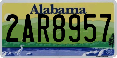AL license plate 2AR8957