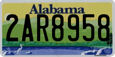 AL license plate 2AR8958