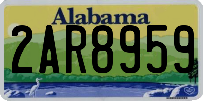 AL license plate 2AR8959