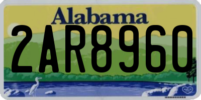 AL license plate 2AR8960