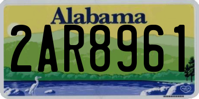 AL license plate 2AR8961