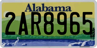 AL license plate 2AR8965