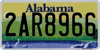 AL license plate 2AR8966