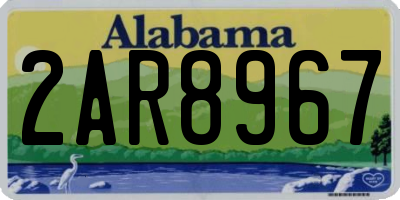 AL license plate 2AR8967