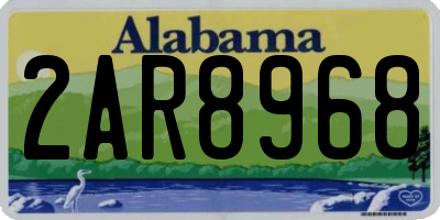 AL license plate 2AR8968