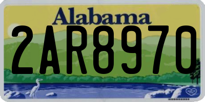 AL license plate 2AR8970