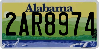 AL license plate 2AR8974