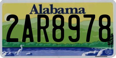 AL license plate 2AR8978