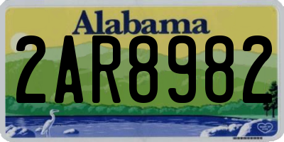 AL license plate 2AR8982