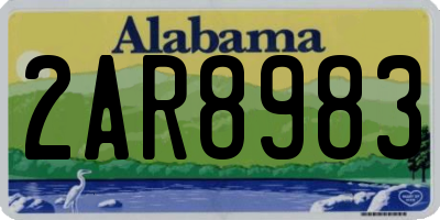 AL license plate 2AR8983
