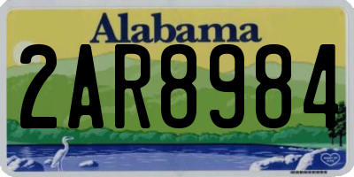 AL license plate 2AR8984