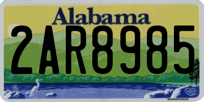 AL license plate 2AR8985