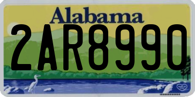 AL license plate 2AR8990