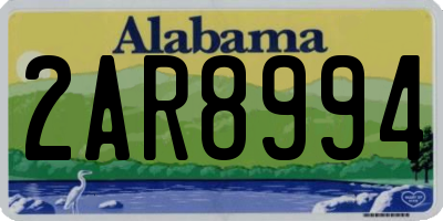 AL license plate 2AR8994