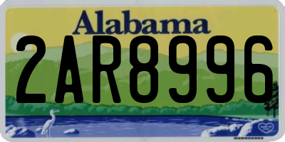 AL license plate 2AR8996