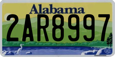AL license plate 2AR8997