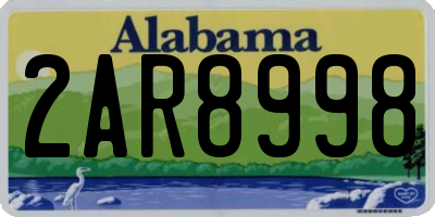 AL license plate 2AR8998