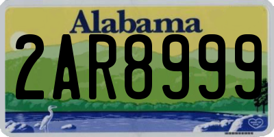 AL license plate 2AR8999