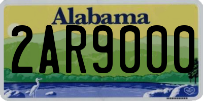AL license plate 2AR9000