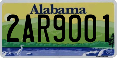 AL license plate 2AR9001