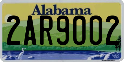 AL license plate 2AR9002