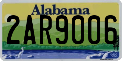 AL license plate 2AR9006