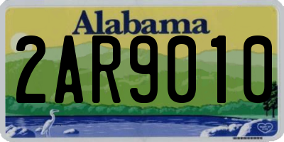 AL license plate 2AR9010
