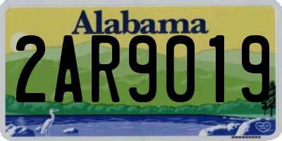 AL license plate 2AR9019