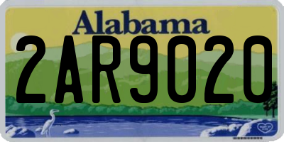 AL license plate 2AR9020