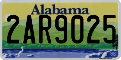 AL license plate 2AR9025
