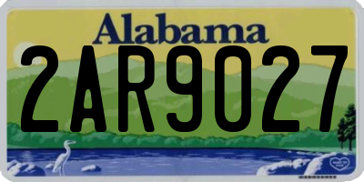 AL license plate 2AR9027