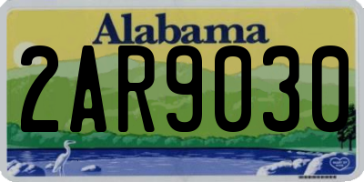 AL license plate 2AR9030