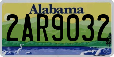 AL license plate 2AR9032