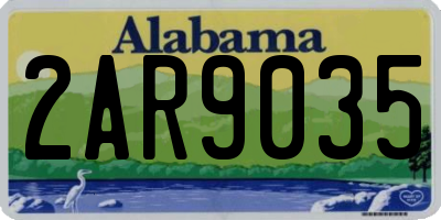 AL license plate 2AR9035