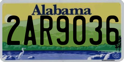 AL license plate 2AR9036
