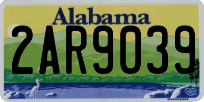AL license plate 2AR9039