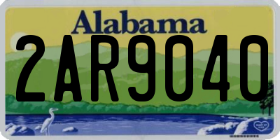 AL license plate 2AR9040