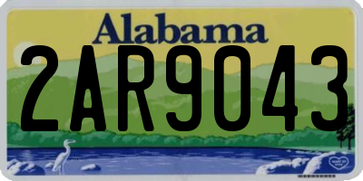 AL license plate 2AR9043