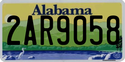AL license plate 2AR9058
