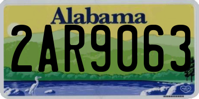 AL license plate 2AR9063