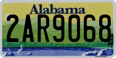 AL license plate 2AR9068