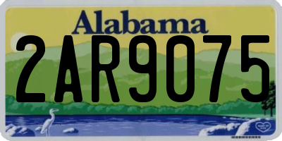 AL license plate 2AR9075