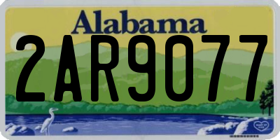 AL license plate 2AR9077