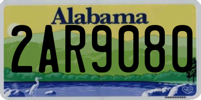 AL license plate 2AR9080