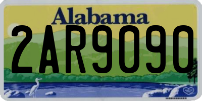 AL license plate 2AR9090