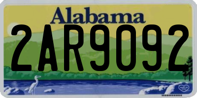AL license plate 2AR9092