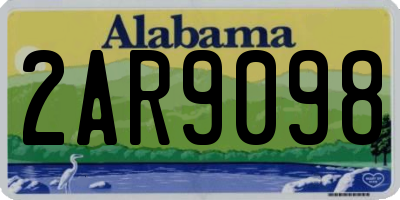 AL license plate 2AR9098