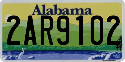 AL license plate 2AR9102