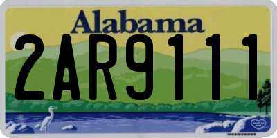 AL license plate 2AR9111